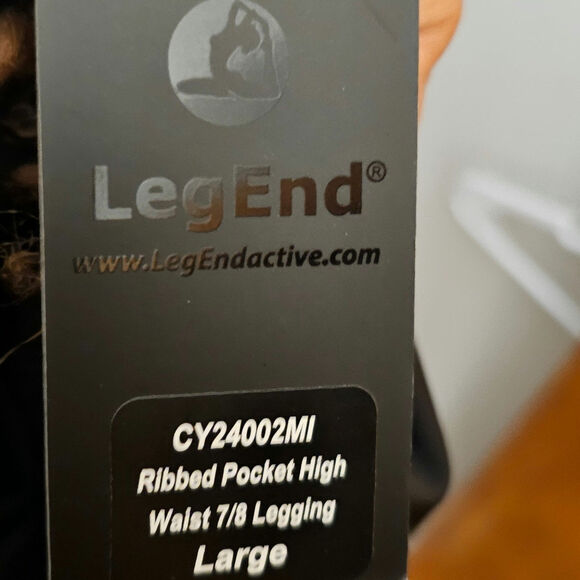 Legend Black Large Women's Leggings Pockets - Picture 5 of 6